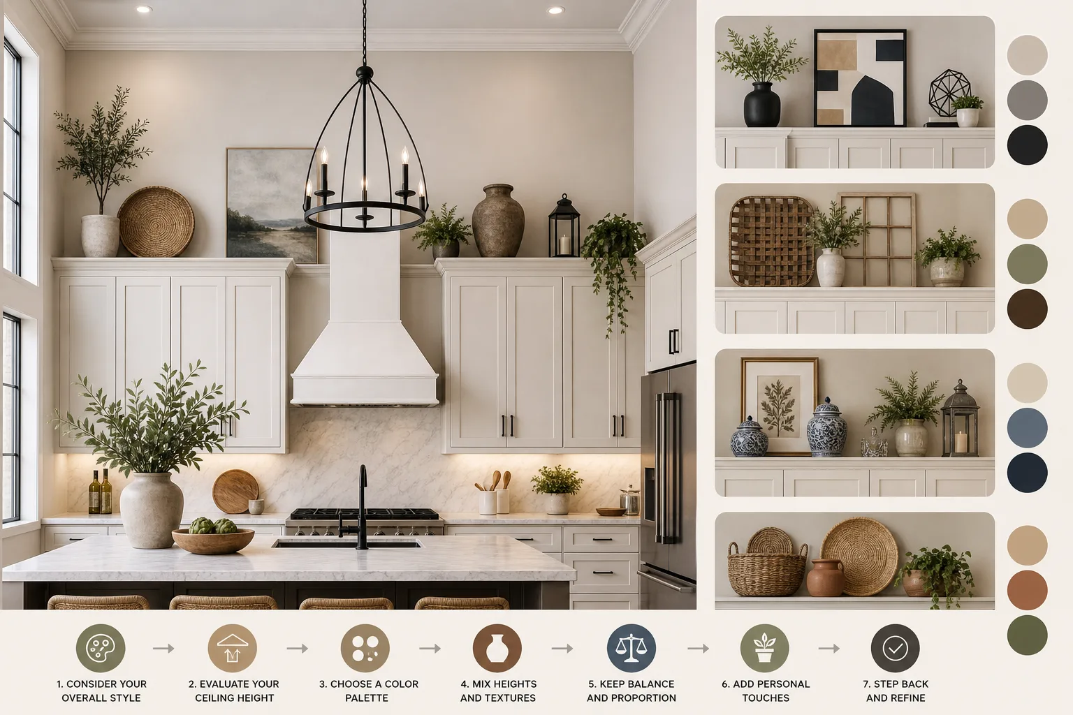 How to Choose the Right Decor Style — Above Kitchen Cabinet Decor Ideas for High Ceilings
