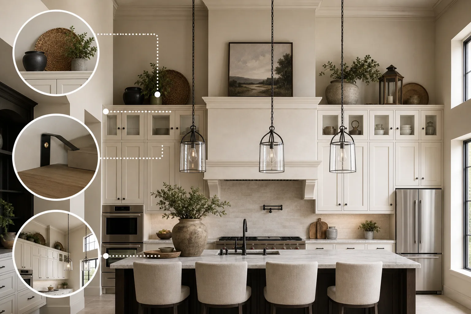 Start With Scale, Safety, and Sightlines — Above Kitchen Cabinet Decor Ideas for High Ceilings