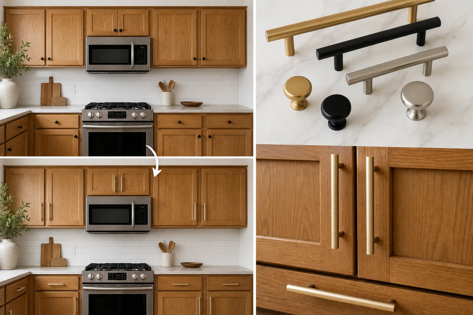 2. Replace Old Hardware for an Instant Upgrade — How to Update a Kitchen Without Replacing Cabinets