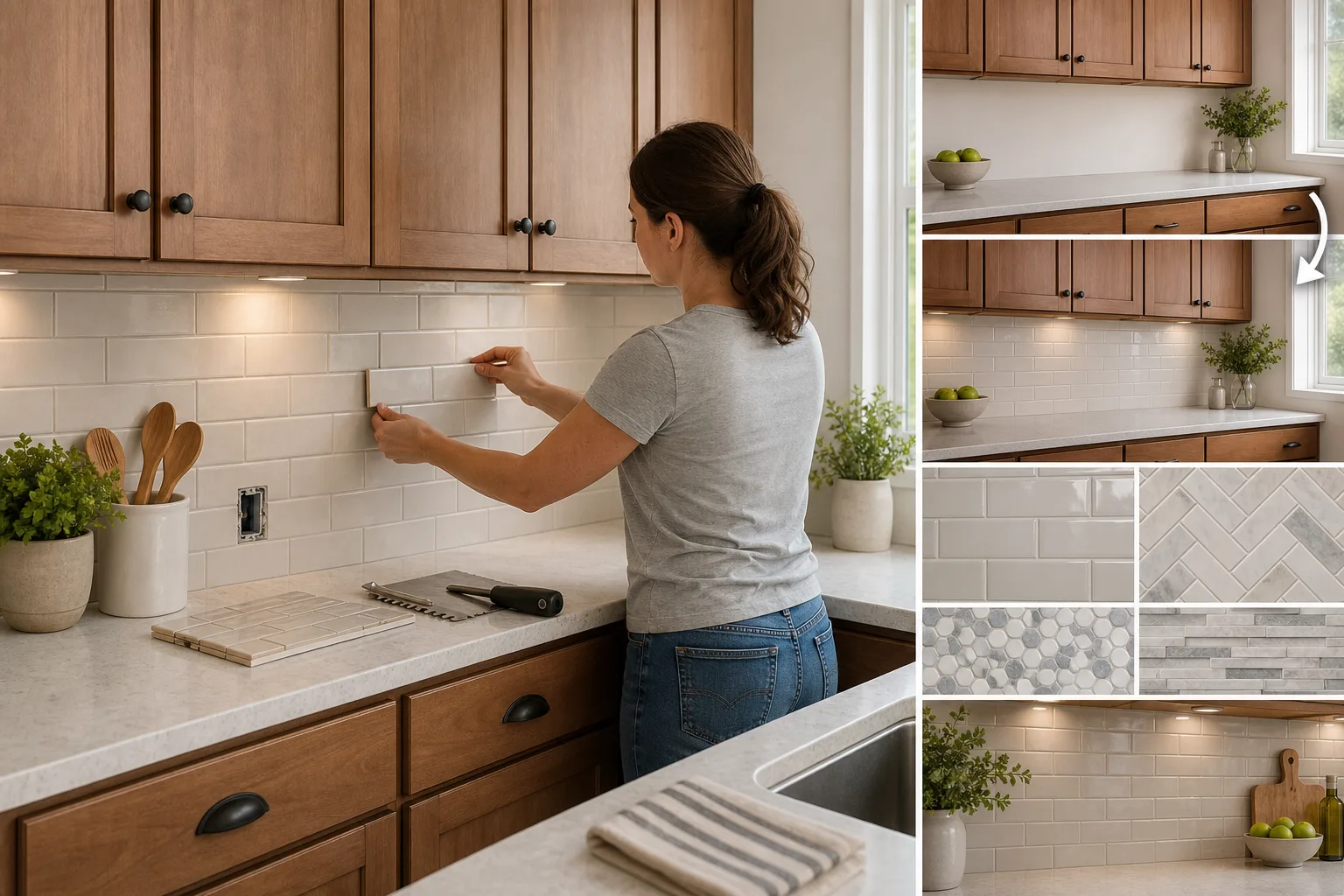 4. Install a Fresh Backsplash — How to Update a Kitchen Without Replacing Cabinets