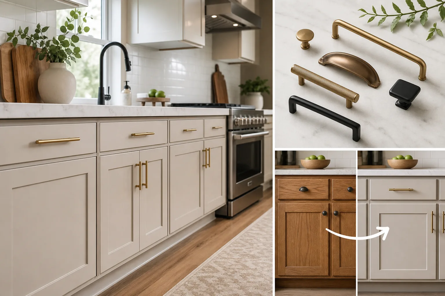 1. Replace Cabinet Hardware for an Instant Upgrade — kitchen cabinet makeover without painting