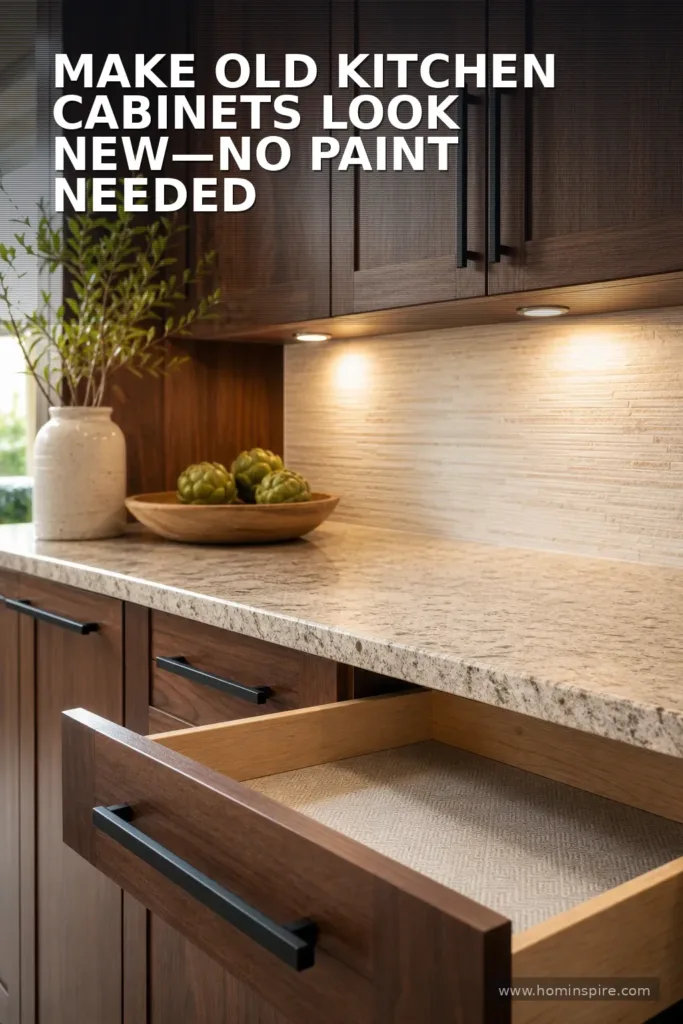 Make Old Kitchen Cabinets Look New—No Paint Needed
