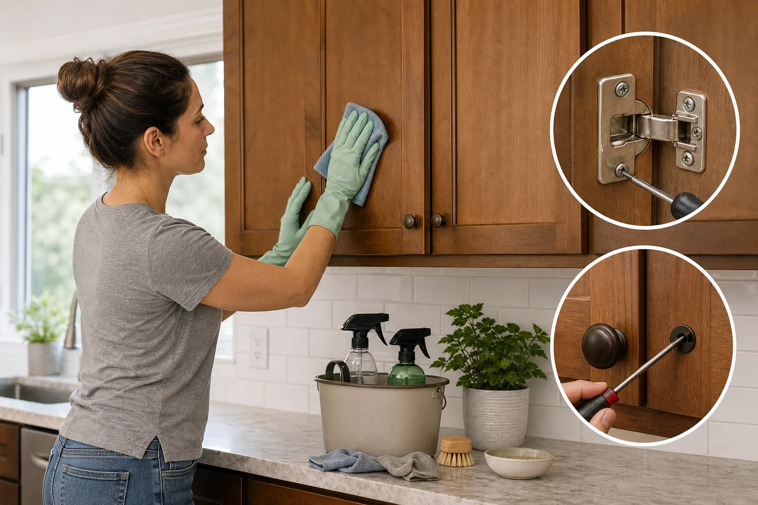 Start With a Deep Clean and Small Repairs — kitchen cabinet makeover without painting