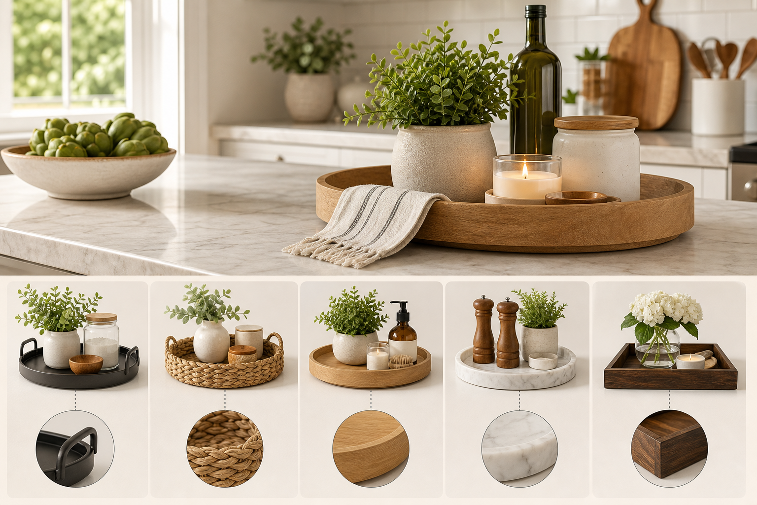 How to Choose the Right Kitchen Counter Tray — kitchen counter tray decor ideas