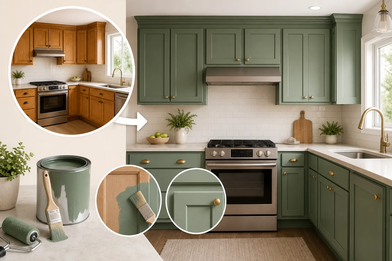 1. Paint or Refinish the Cabinet Doors — Kitchen Makeover Ideas Without Replacing the Cabinets