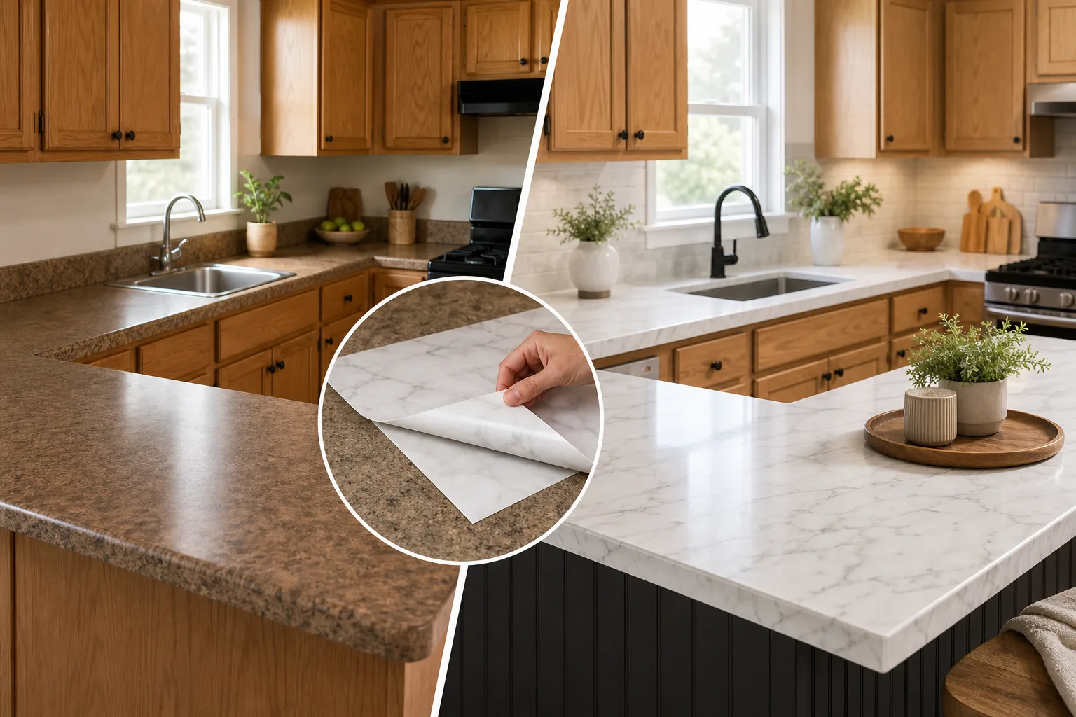4. Upgrade the Countertops—or Make the Existing Ones Look Better — Kitchen Makeover Ideas Without Replacing the Cabinets