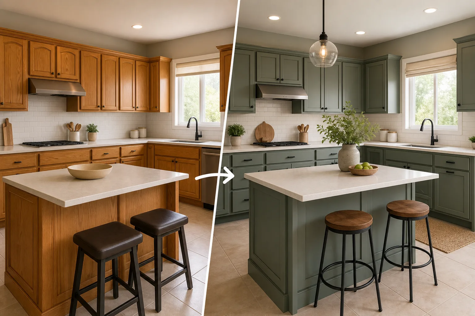 1. Paint Cabinets Instead of Replacing Them — Kitchen Makeover Without Renovation