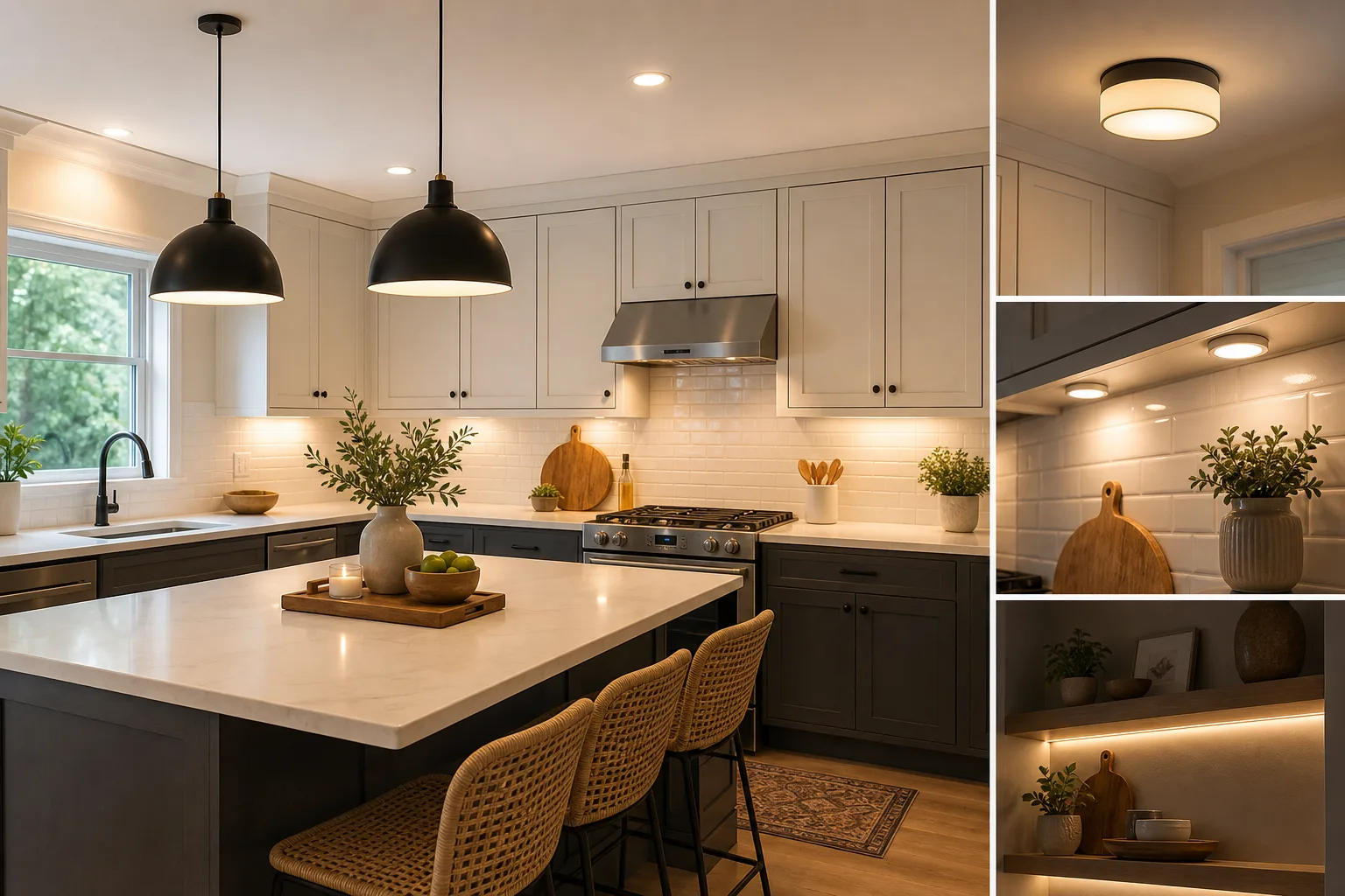 4. Upgrade Lighting in Layers — Kitchen Makeover Without Renovation