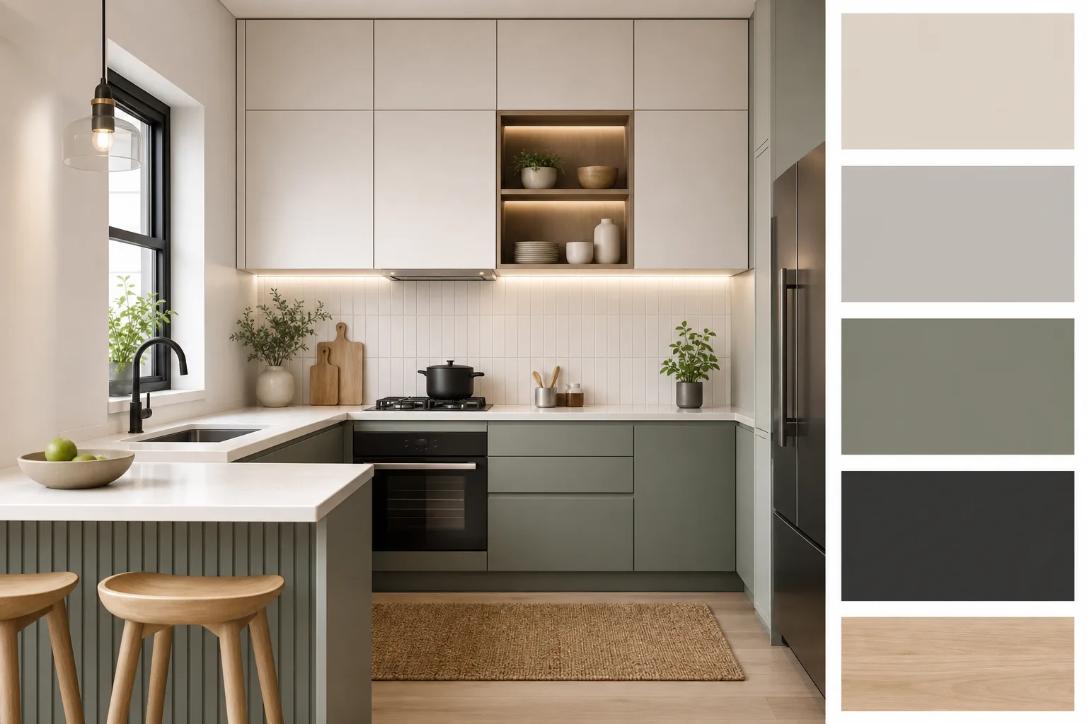 Start With a Simple Modern Color Palette — modern small kitchen decor ideas