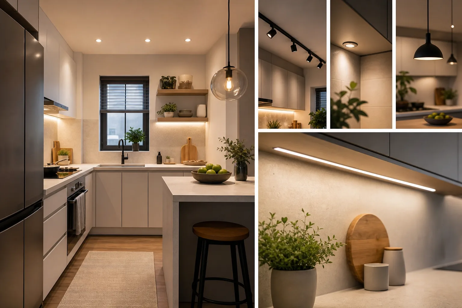 Upgrade Lighting for Instant Modern Style — modern small kitchen decor ideas