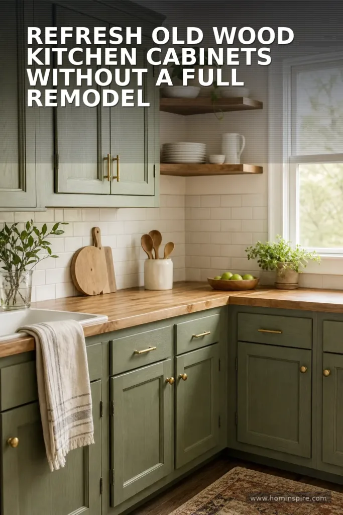 Refresh Old Wood Kitchen Cabinets Without a Full Remodel