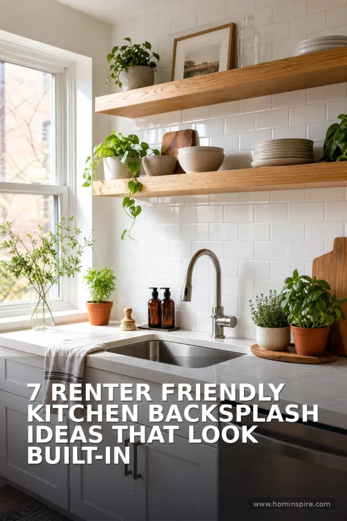 7 Renter Friendly Kitchen Backsplash Ideas That Look Built-In