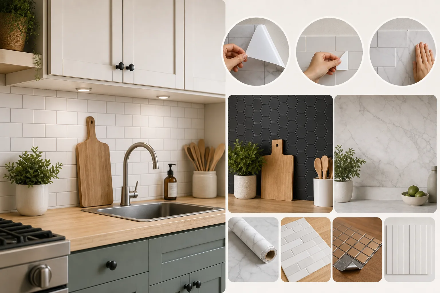 What Makes a Kitchen Backsplash Renter Friendly? — Renter Friendly Kitchen Backsplash Ideas