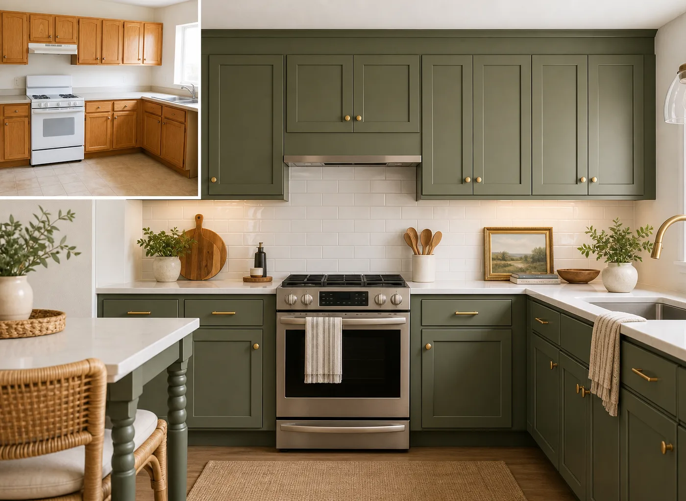 Renter Friendly Kitchen Cabinet Makeover Ideas That Look Built-In