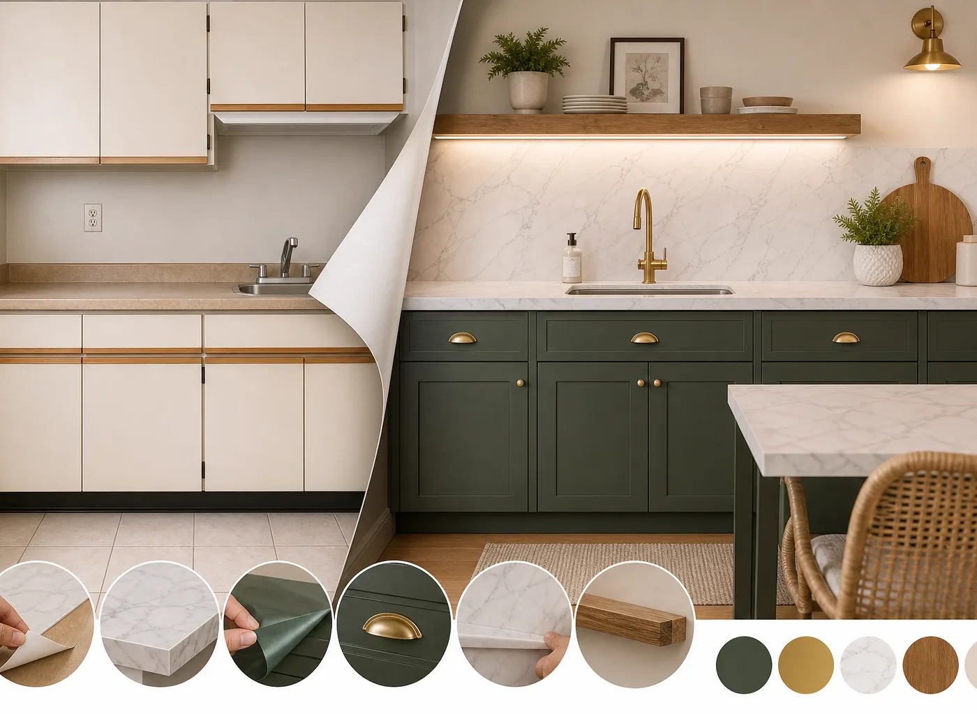 Renter Friendly Kitchen Counter Makeover: 12 Reversible Ideas That Look Built In