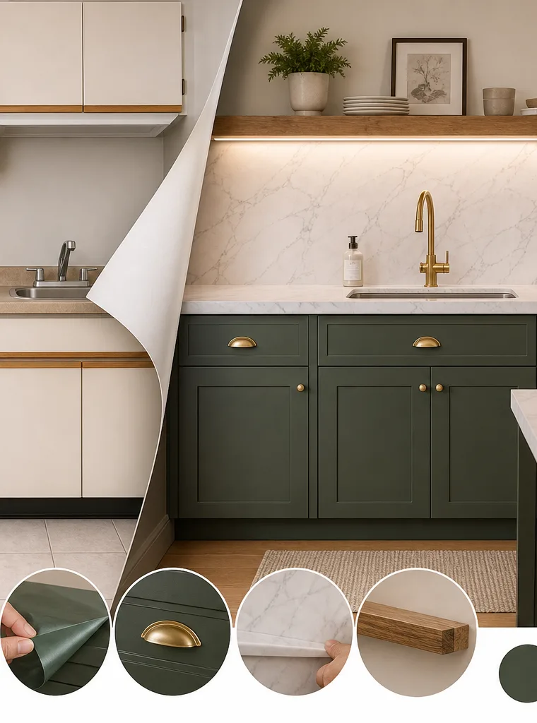 Renter Friendly Kitchen Counter Makeover: 12 Reversible Ideas That Look Built In