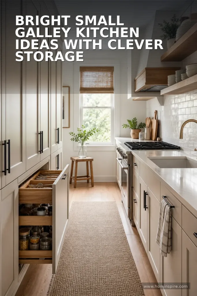 Bright Small Galley Kitchen Ideas With Clever Storage