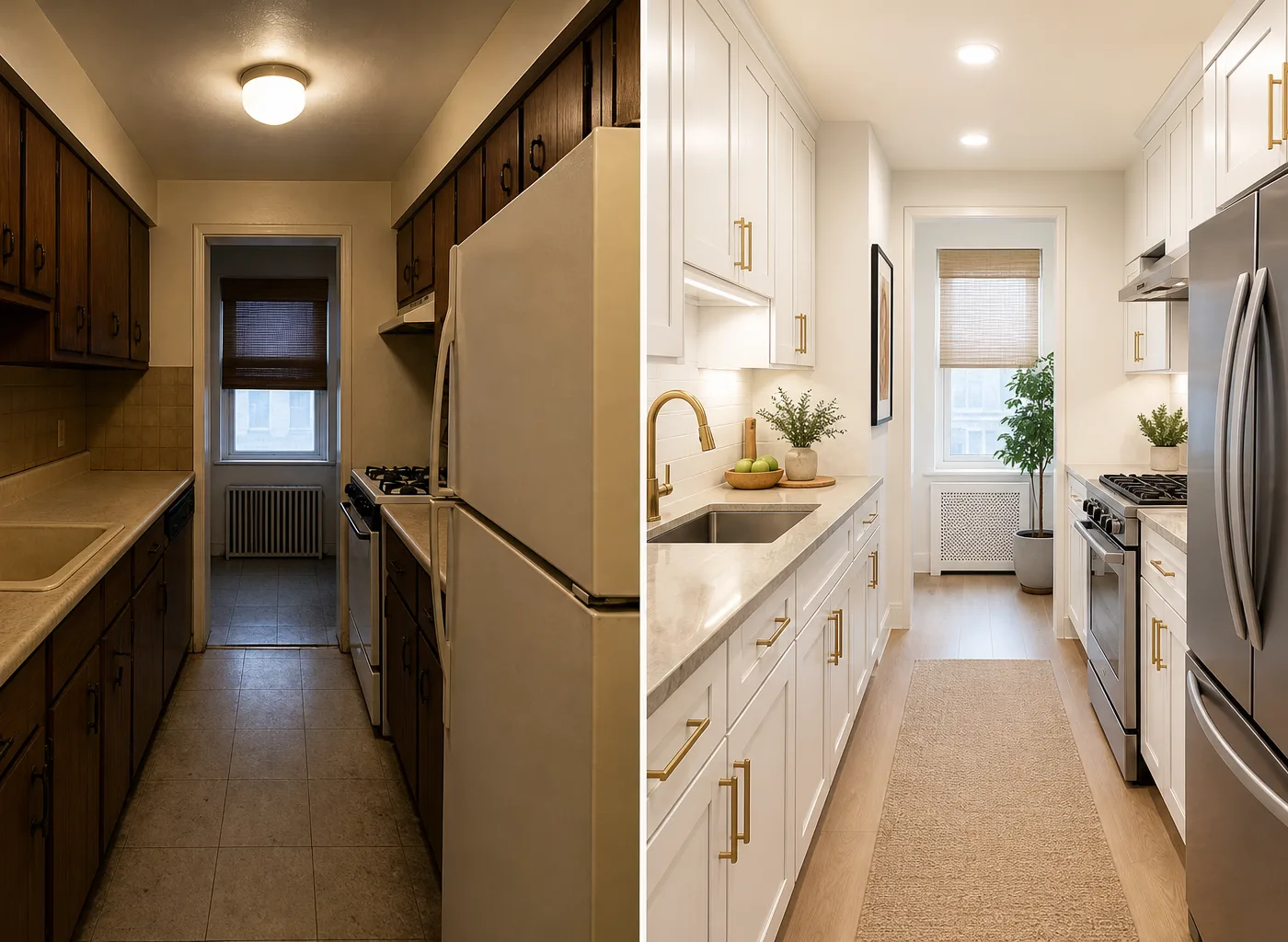 Small Galley Kitchen Makeover Before and After: Smart Changes That Transform a Narrow Space