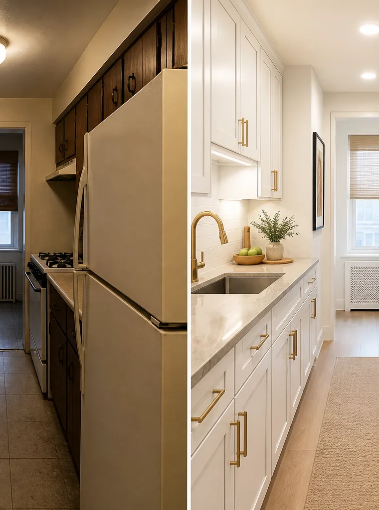 Small Galley Kitchen Makeover Before and After: Smart Changes That Transform a Narrow Space