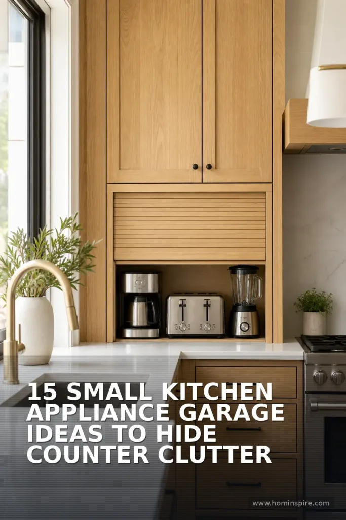 15 Small Kitchen Appliance Garage Ideas to Hide Counter Clutter