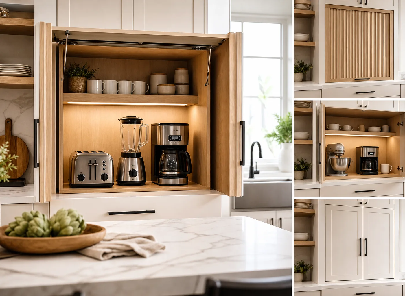 Small Kitchen Appliance Garage Ideas: 15 Smart Ways to Hide Counter Clutter