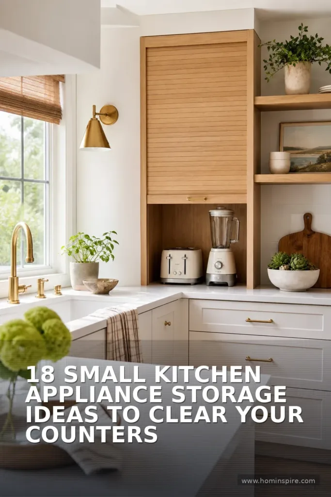 18 Small Kitchen Appliance Storage Ideas to Clear Your Counters