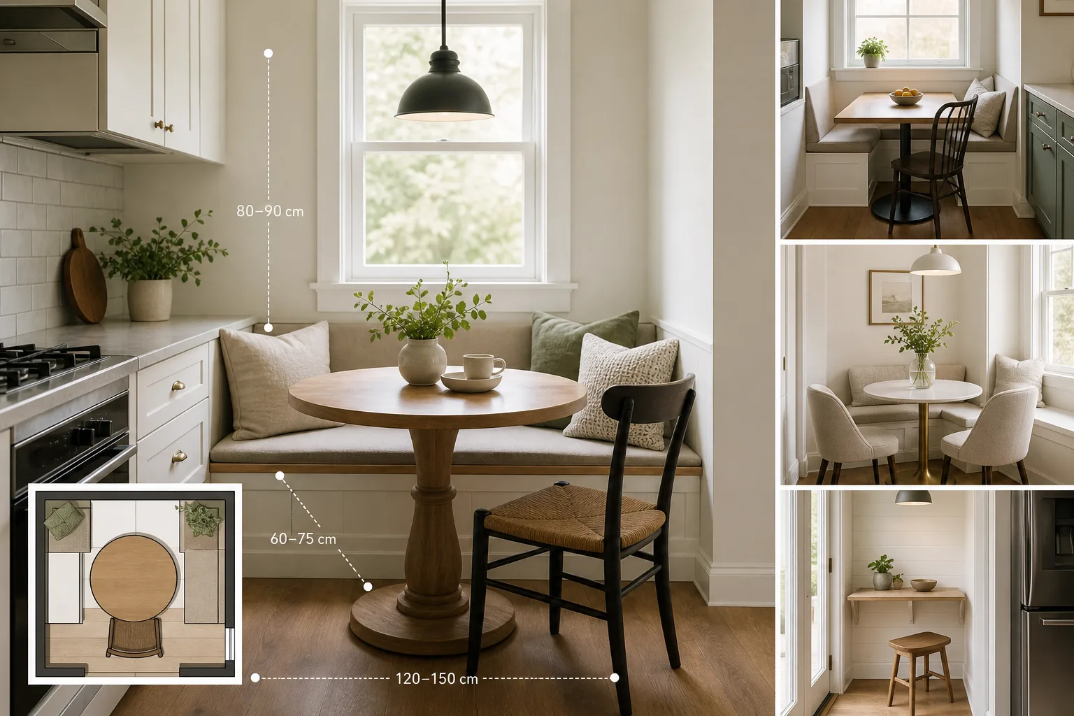 How Much Space Does a Small Kitchen Breakfast Nook Need? — small kitchen breakfast nook ideas