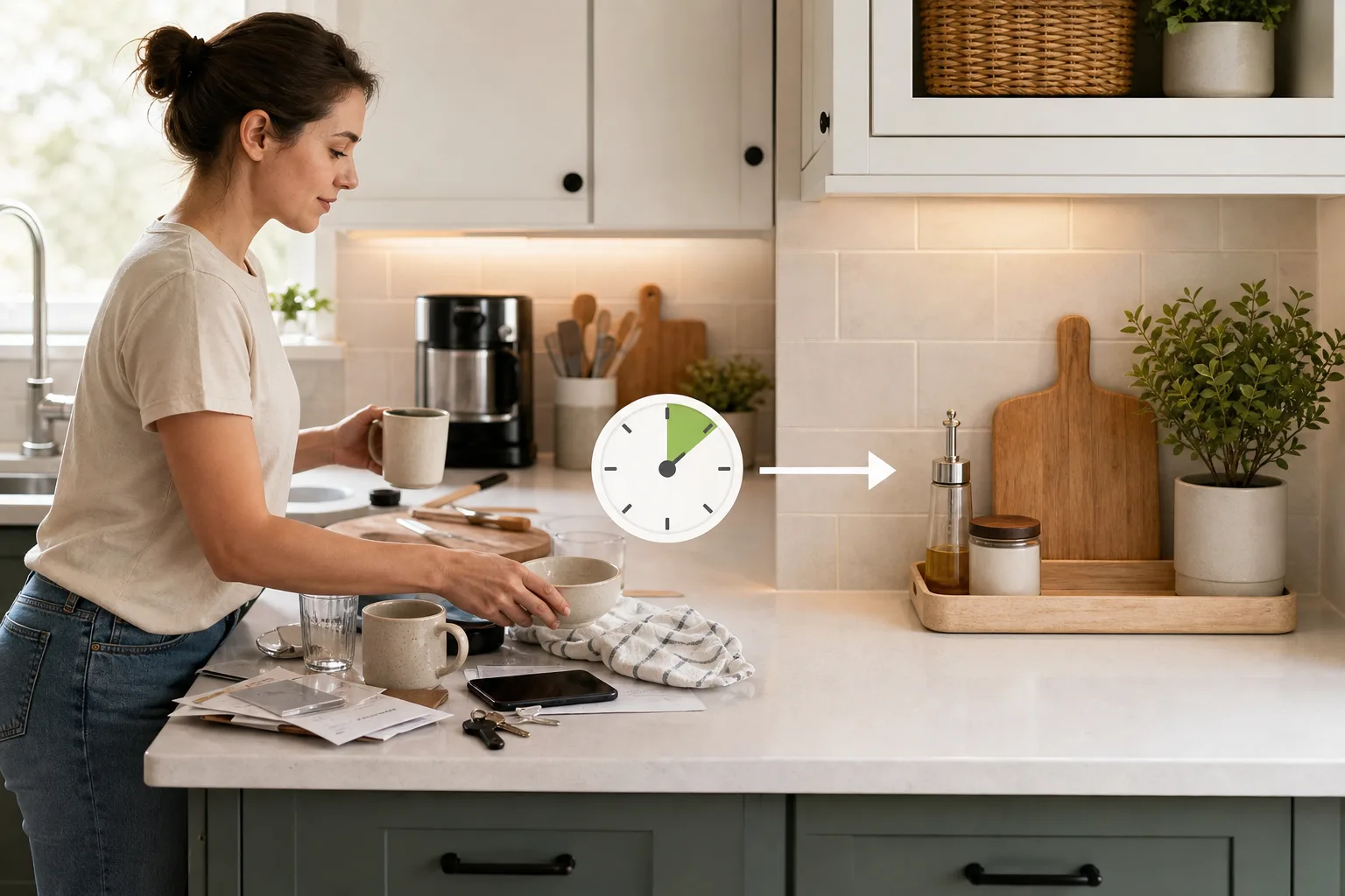 Start With the One-Minute Counter Rule — Small Kitchen Counter Organization Ideas