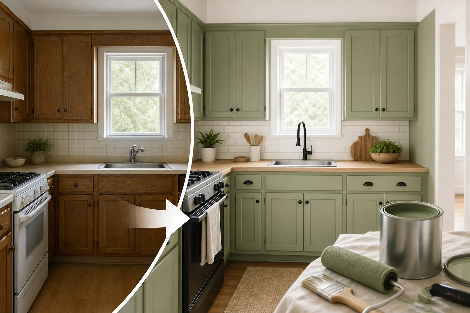 1. Paint Cabinets Instead of Replacing Them — small kitchen design ideas on a budget