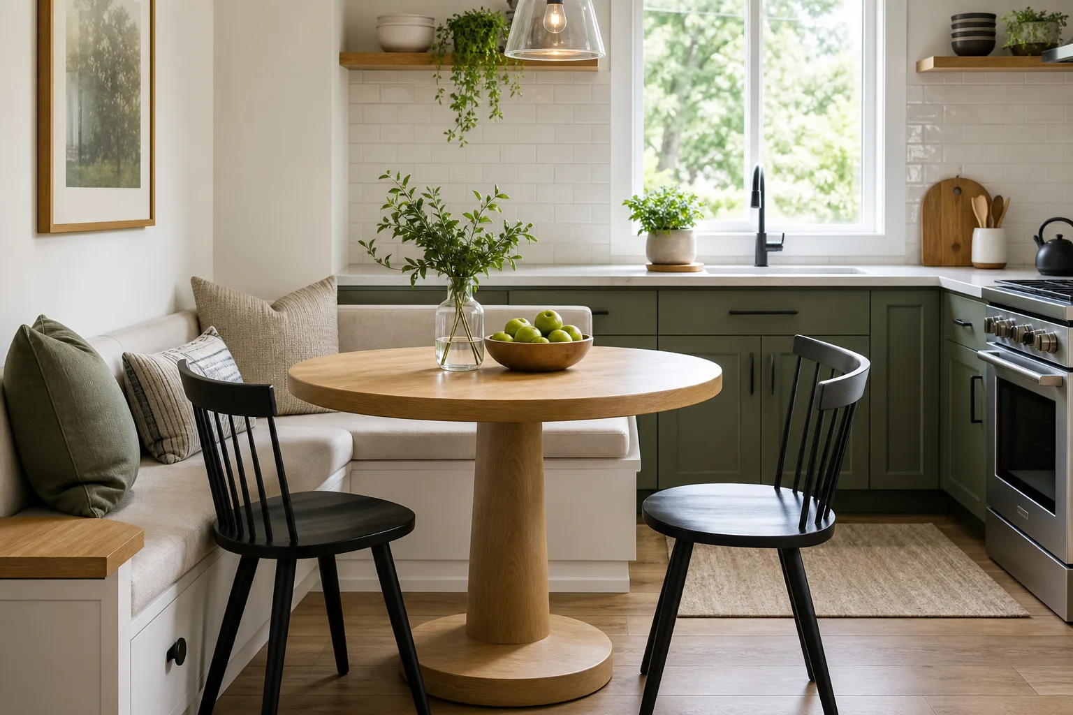 1. Choose a Round Pedestal Table — Small Kitchen Dining Area Ideas