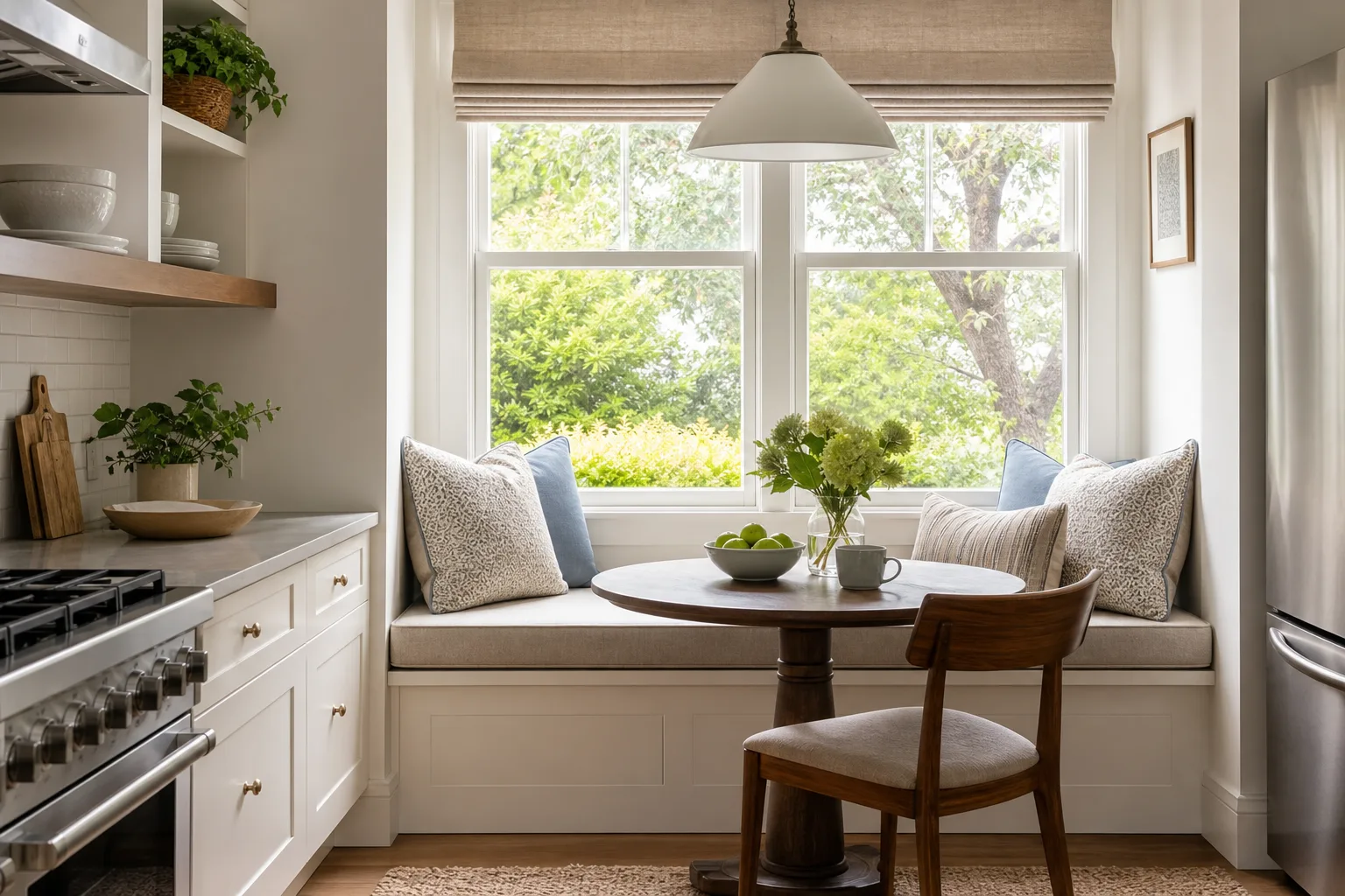 4. Turn a Window Into a Breakfast Nook — Small Kitchen Dining Area Ideas