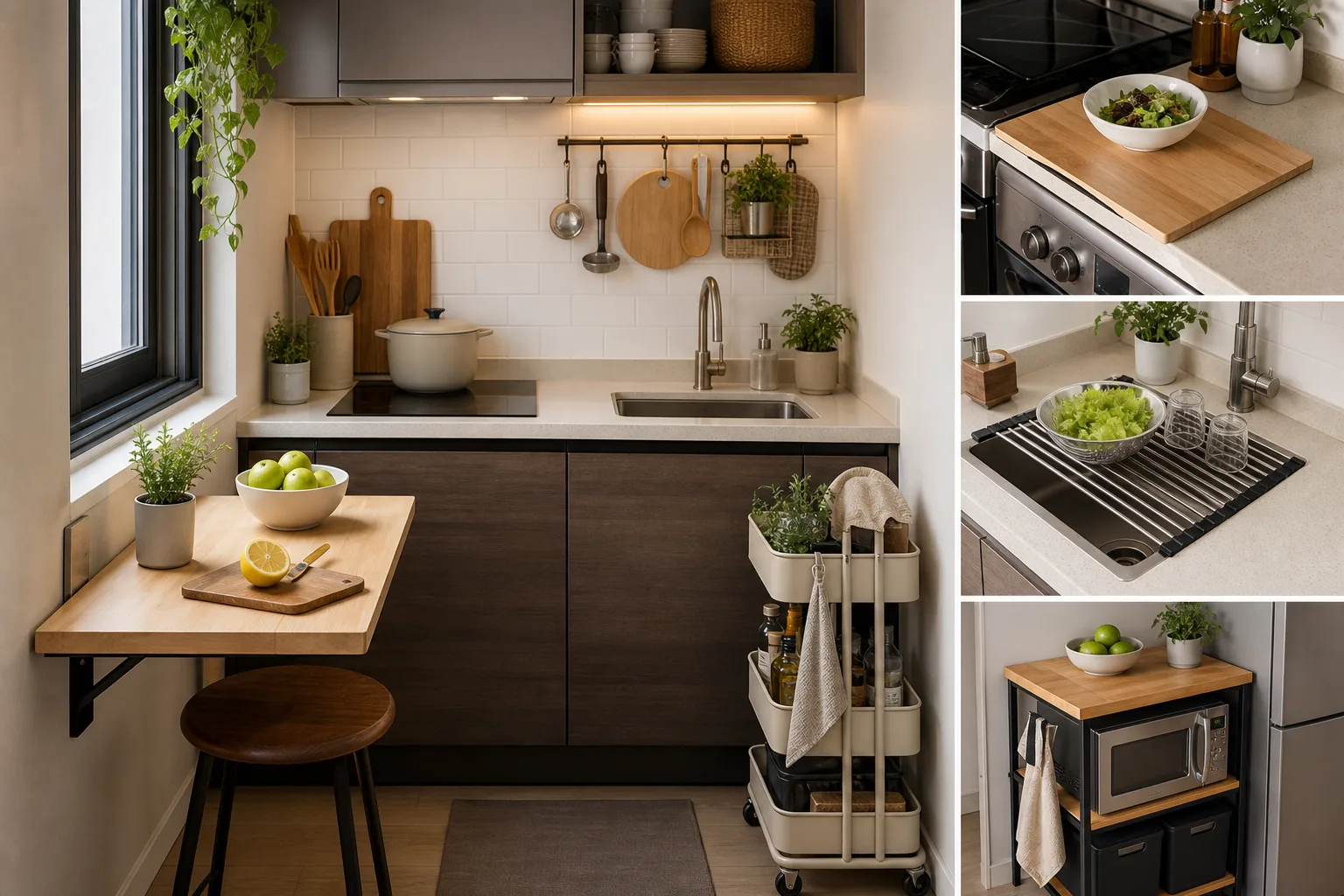 Create More Counter Space Without Remodeling — small kitchen ideas for apartments