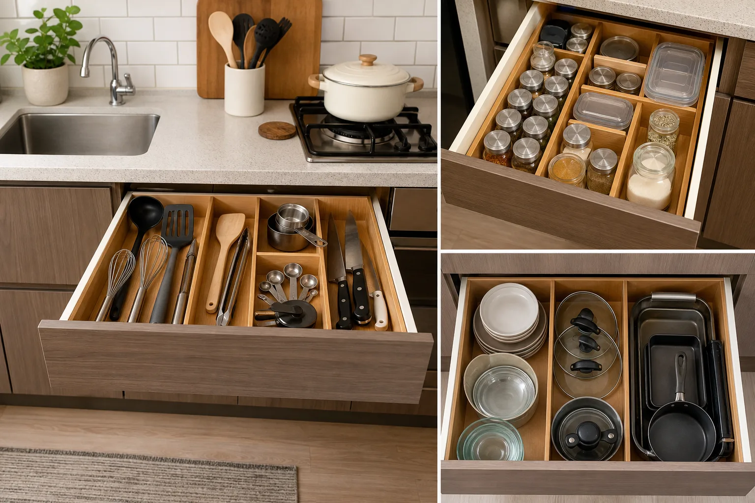 4. Organize Drawers by Cooking Zone — Small Kitchen Ideas for Apartments on a Budget