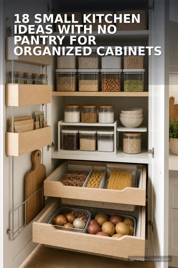 18 Small Kitchen Ideas With No Pantry for Organized Cabinets