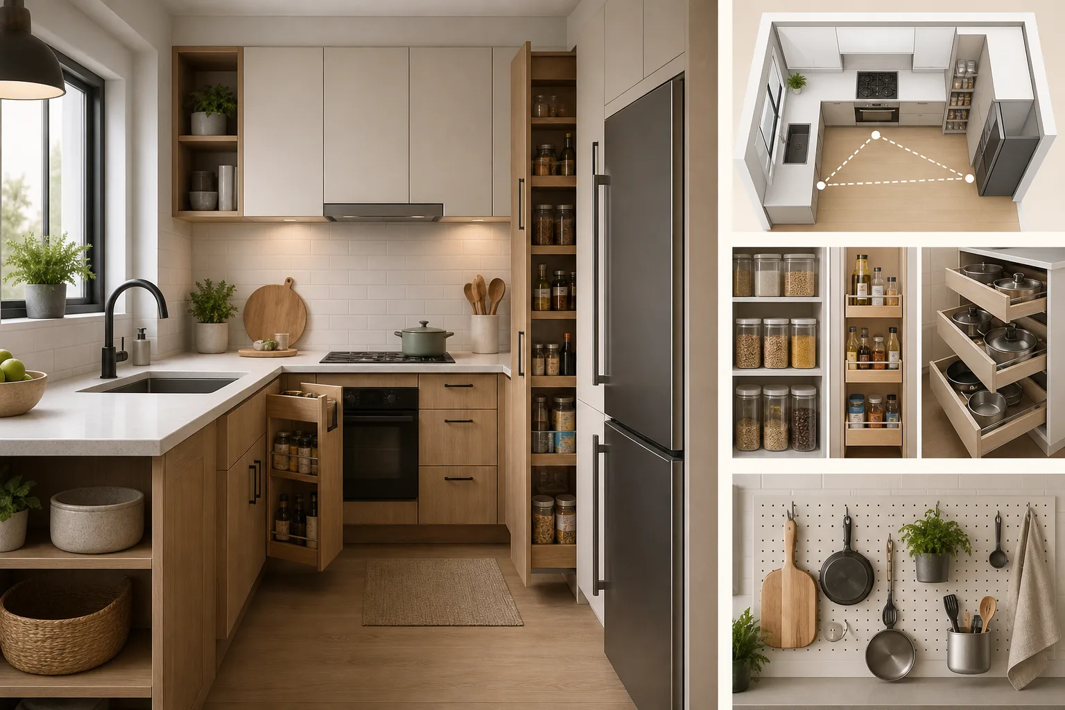 Start With a Pantry-Free Kitchen Plan — Small Kitchen Ideas With No Pantry