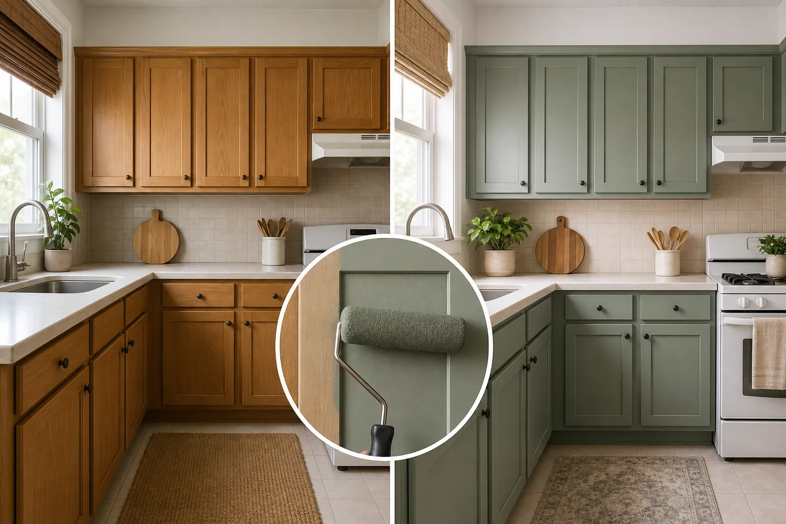 1. Paint Cabinets Instead of Replacing Them — small kitchen makeover ideas on a low budget