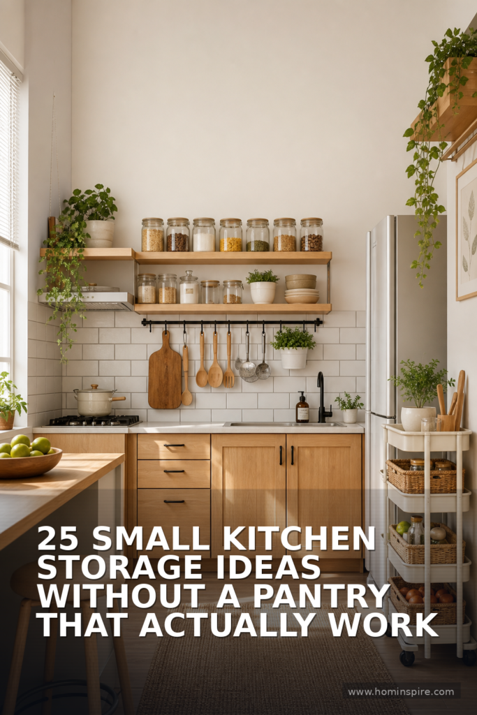 25 Small Kitchen Storage Ideas Without a Pantry That Actually Work