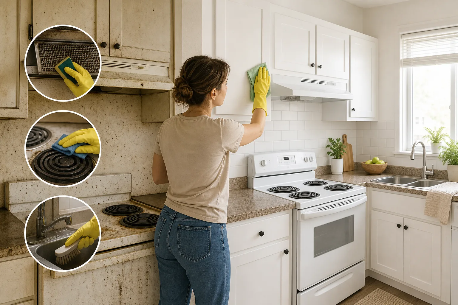 1. Deep Clean Before You Decorate — Small Rental Kitchen Makeover on a Budget