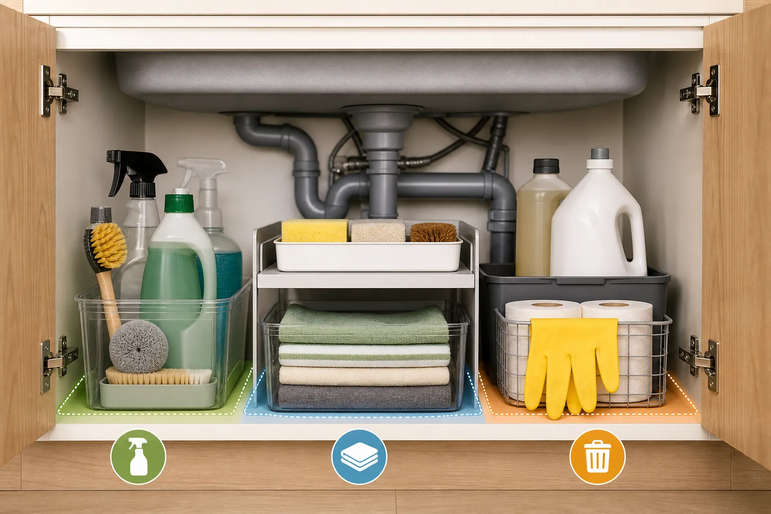 Build Simple Zones for Faster Cleanup — Under Kitchen Sink Organization Ideas for Small Spaces