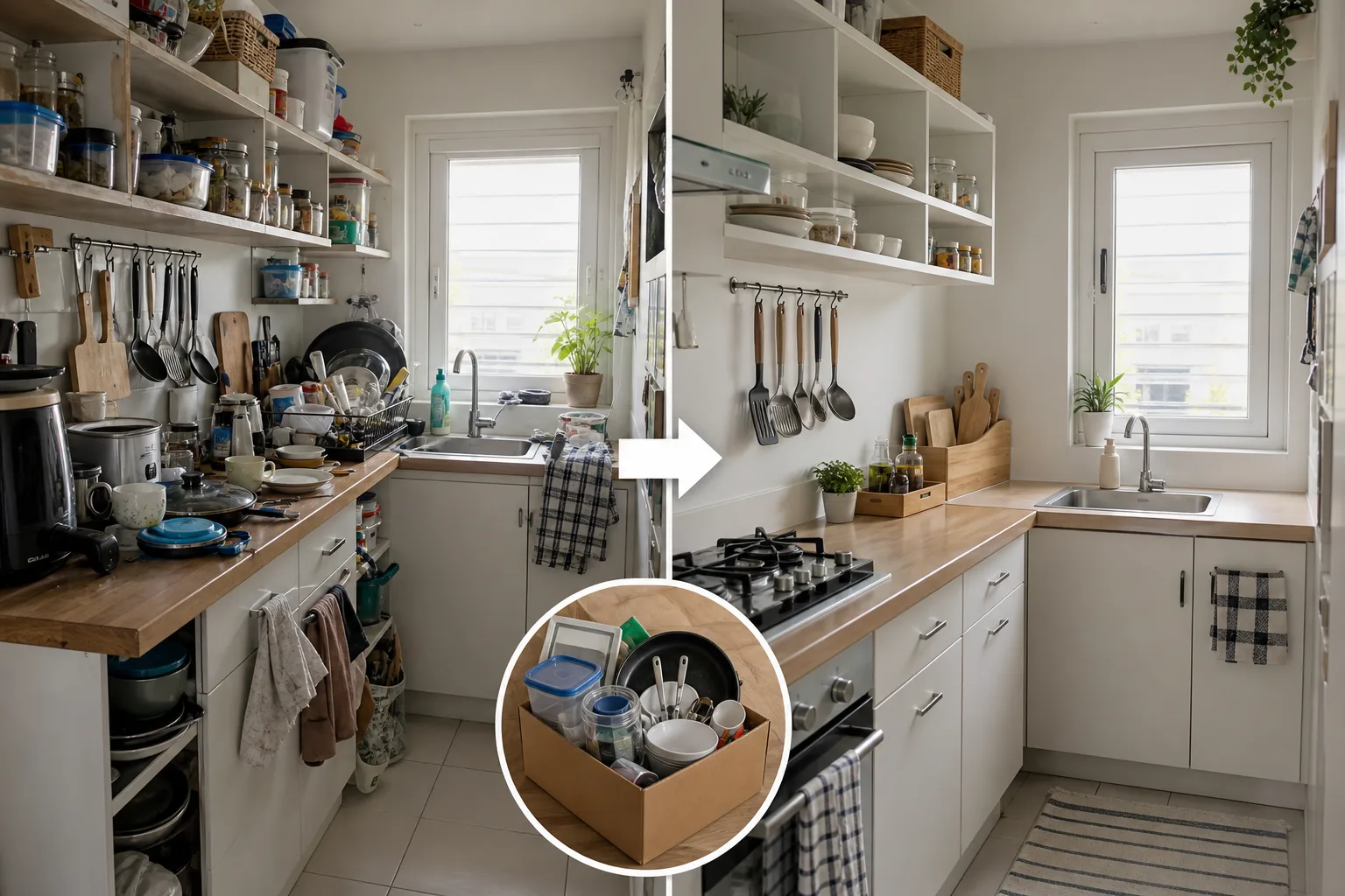 1. Declutter Before Adding Any Storage — very small kitchen ideas on a budget