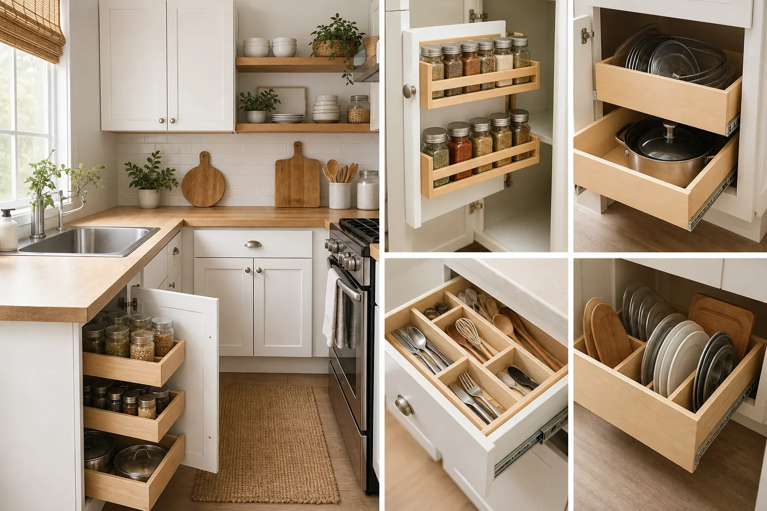 5. Make Cabinets Work Smarter With Simple Inserts — very small kitchen ideas on a budget
