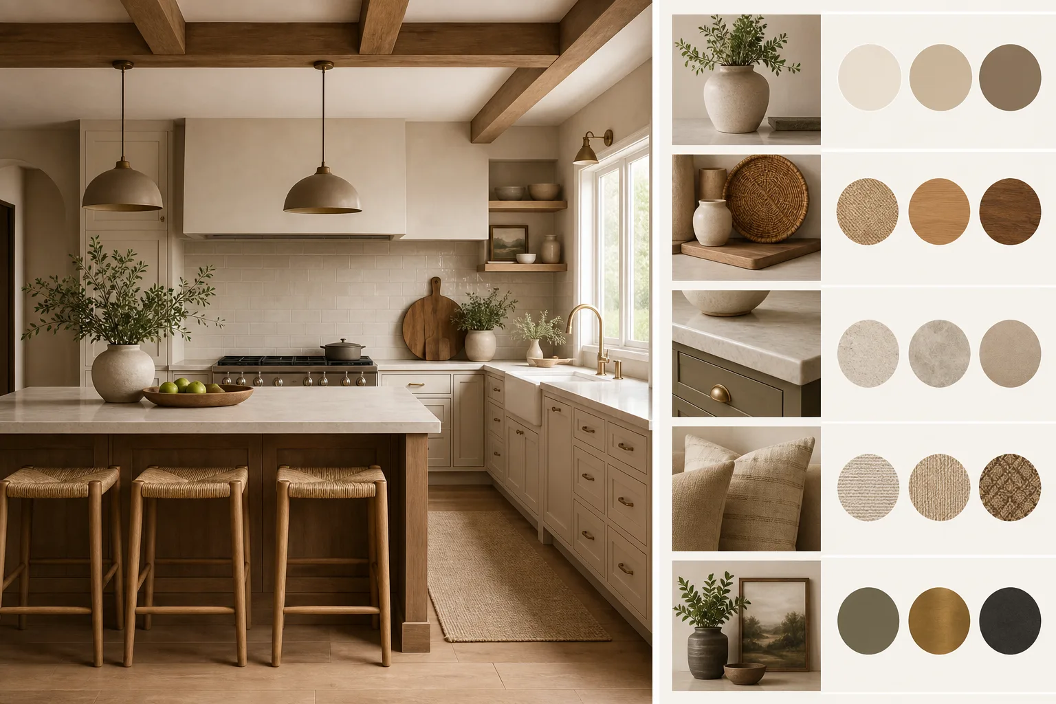 How to Keep Warm Neutral Decor From Looking Flat — Warm Neutral Kitchen Decor Ideas