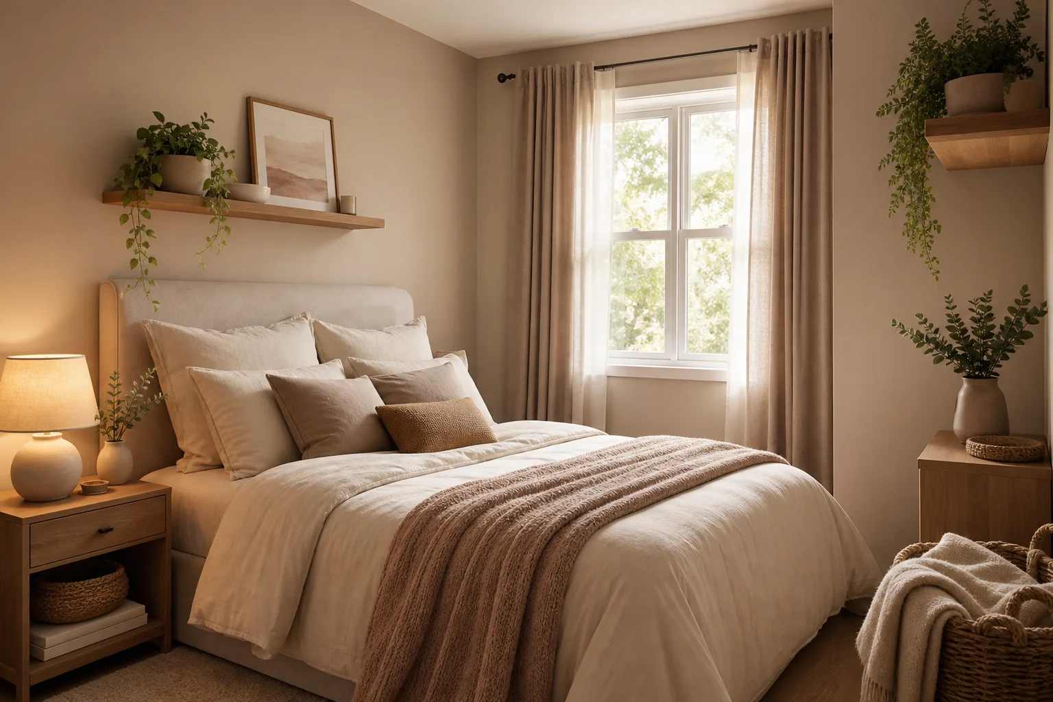 1. Start With a Soft, Cohesive Color Palette — small cozy bedroom ideas